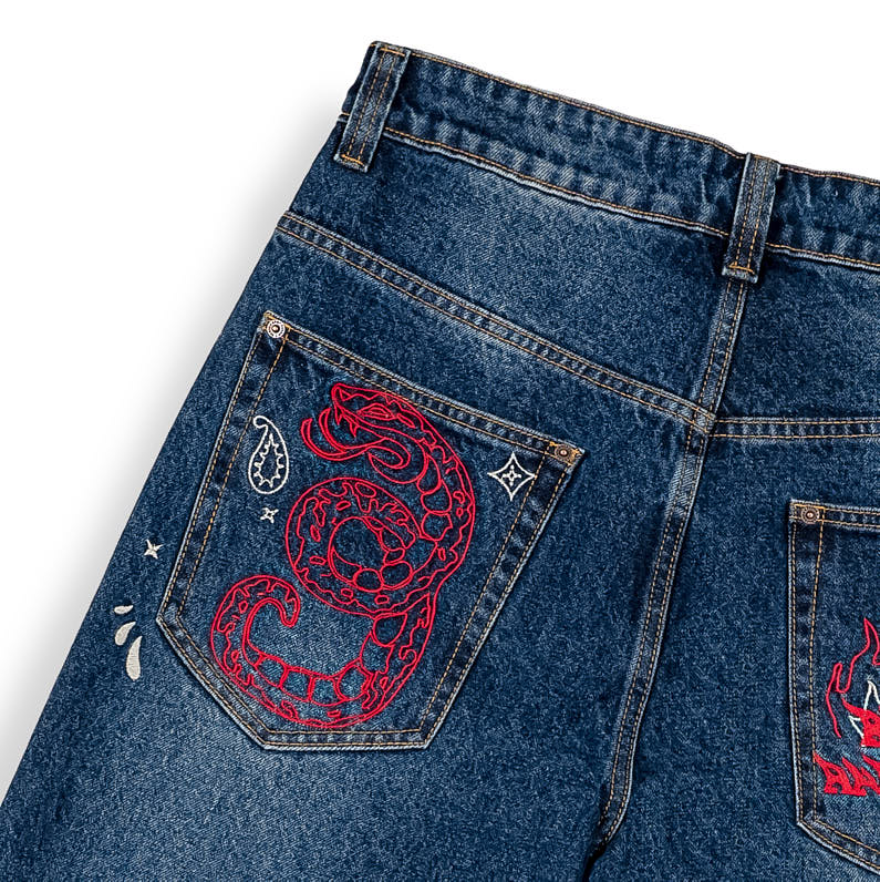 Pantalón Corto Droppin Science Baggy Deep Indigo Blue