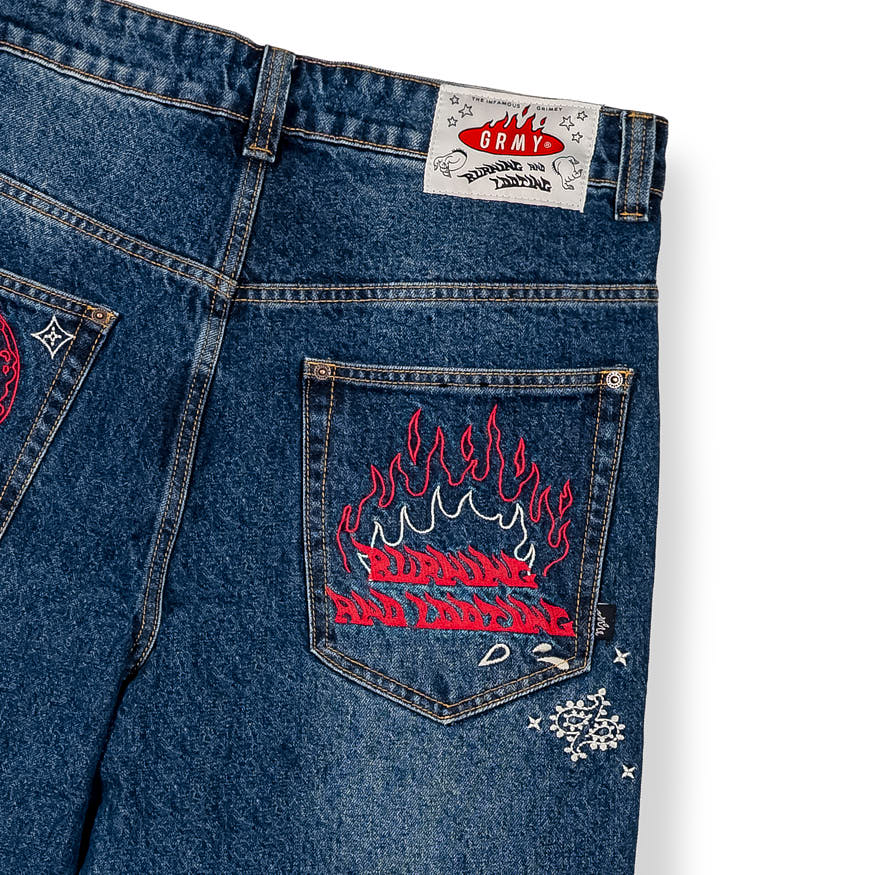 Pantalón Corto Droppin Science Baggy Deep Indigo Blue