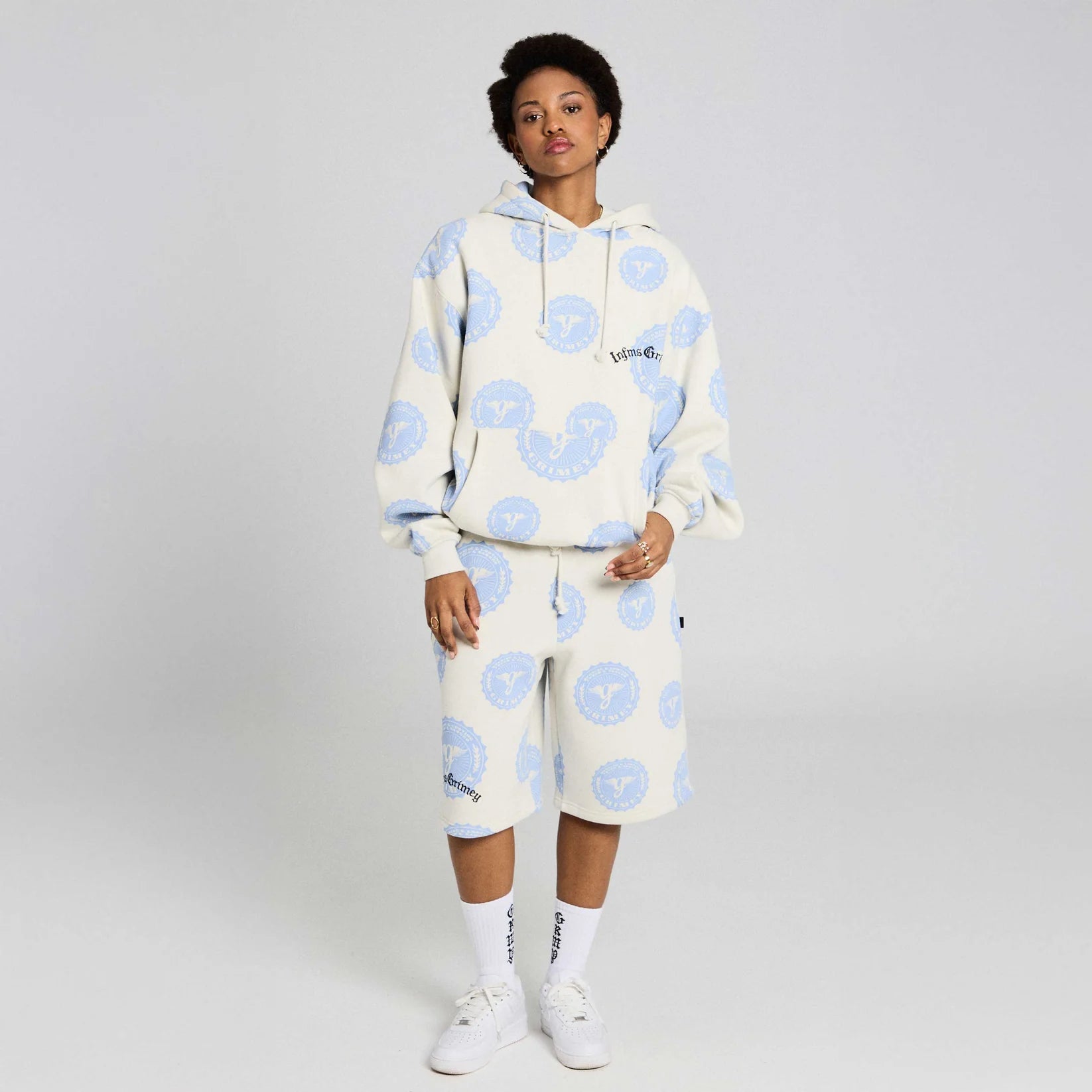 Sudadera Chief Watcher All Over Print Boxy Off White
