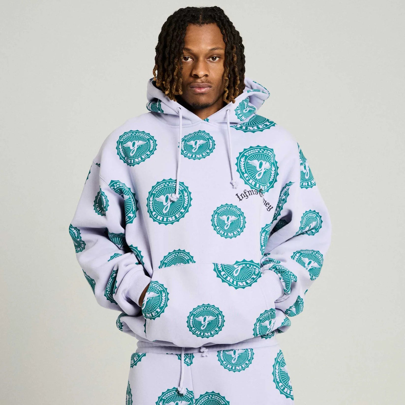 Sudadera Chief Watcher All Over Print Boxy Purple