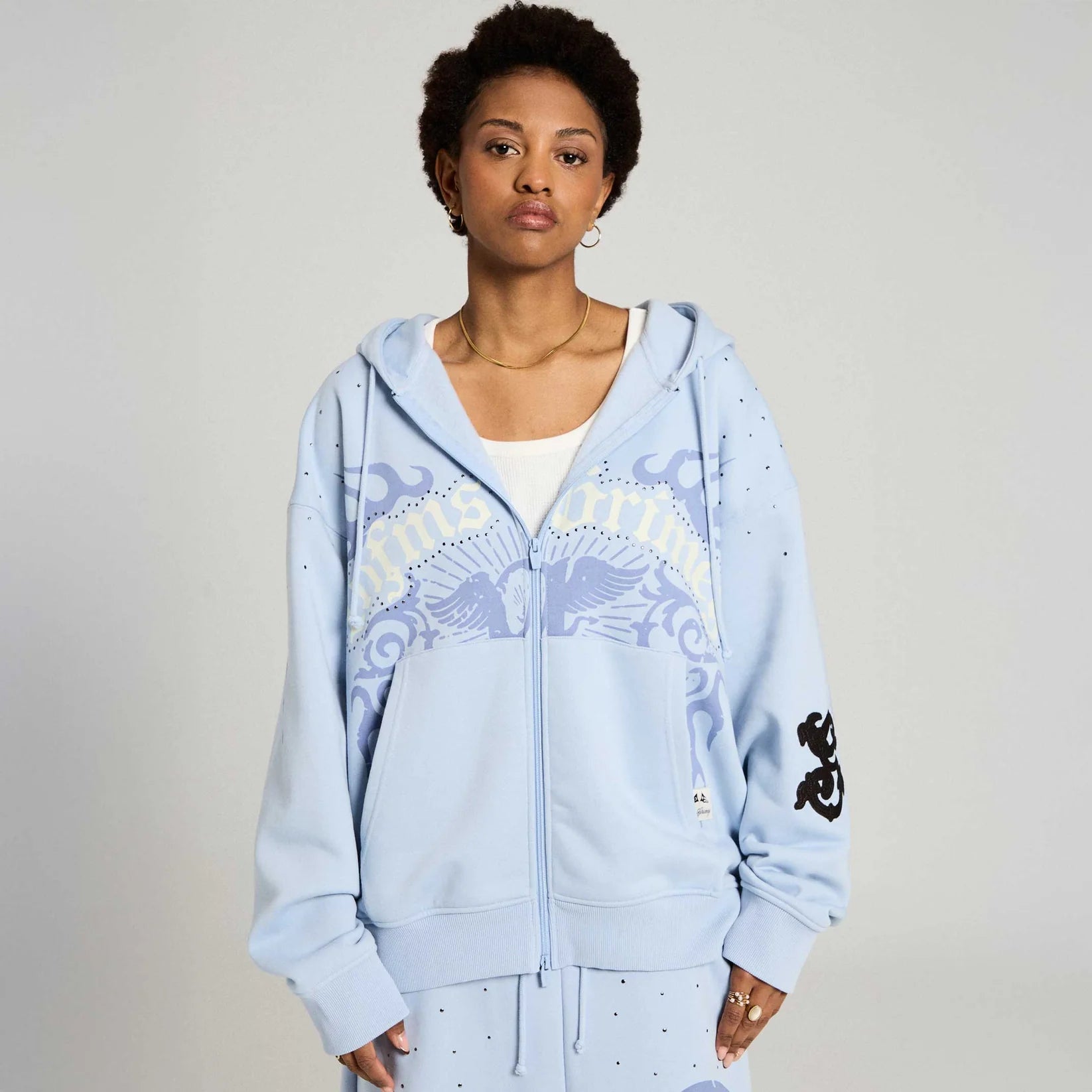 Sudadera Chief Watcher Zipper Light Blue