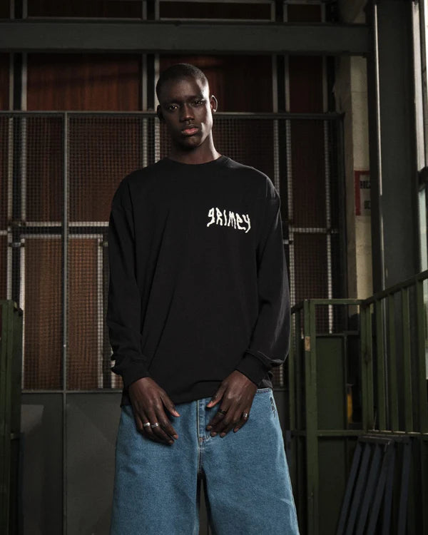 Camiseta Manga Larga Grimey Peace Within The Glitzy Grillz Black